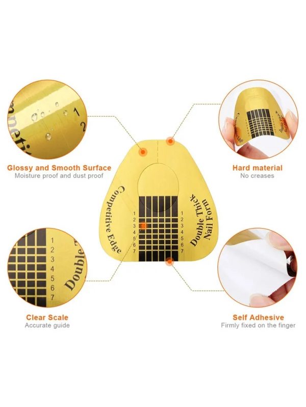 Gold Nail Form 100pcs